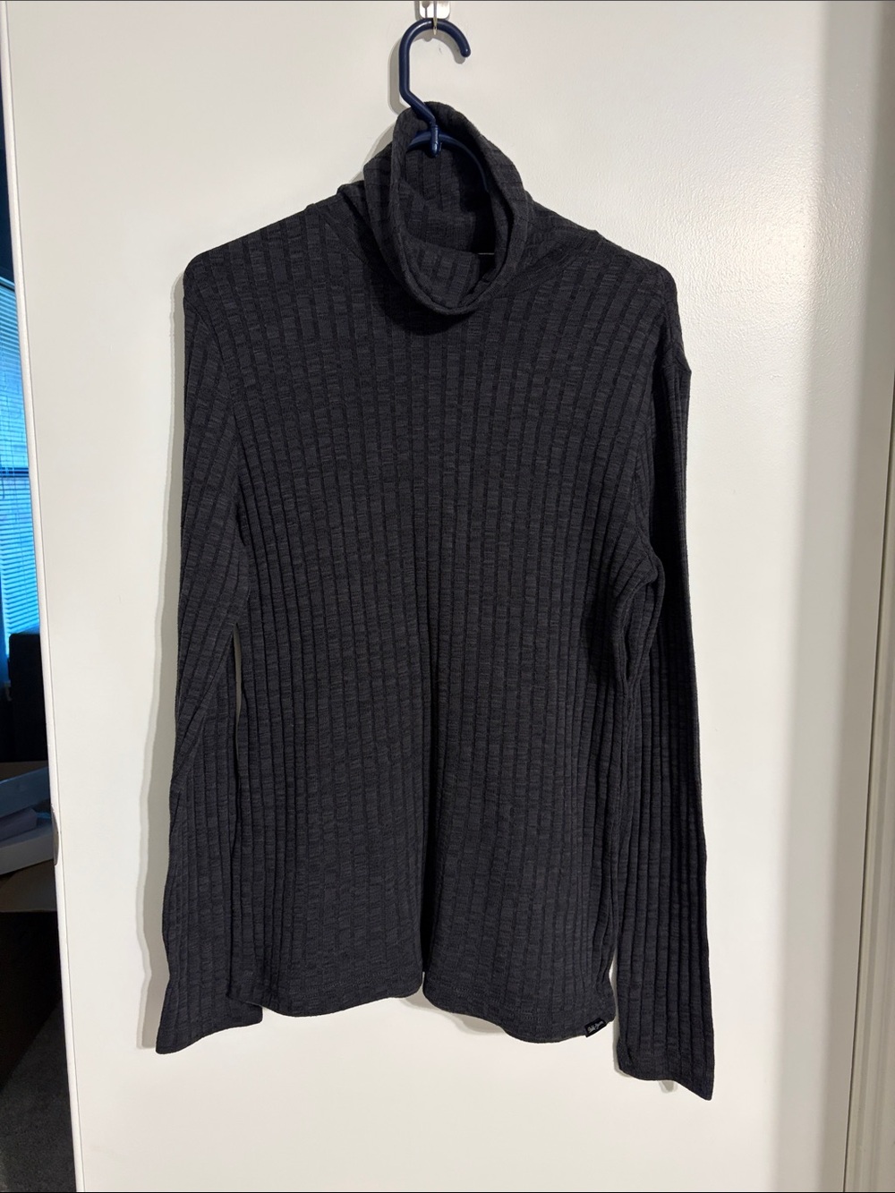 Field & Stream Ribbed Cowl Turtleneck Sweater - Charcoal